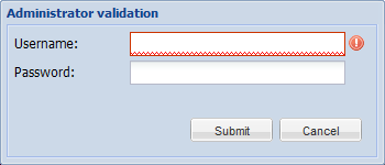 Administrator validation